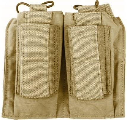 Tactical Assault Gear MOLLE Shingle/Pistol Enhanced 2 Mag Pouch Coyote Tan