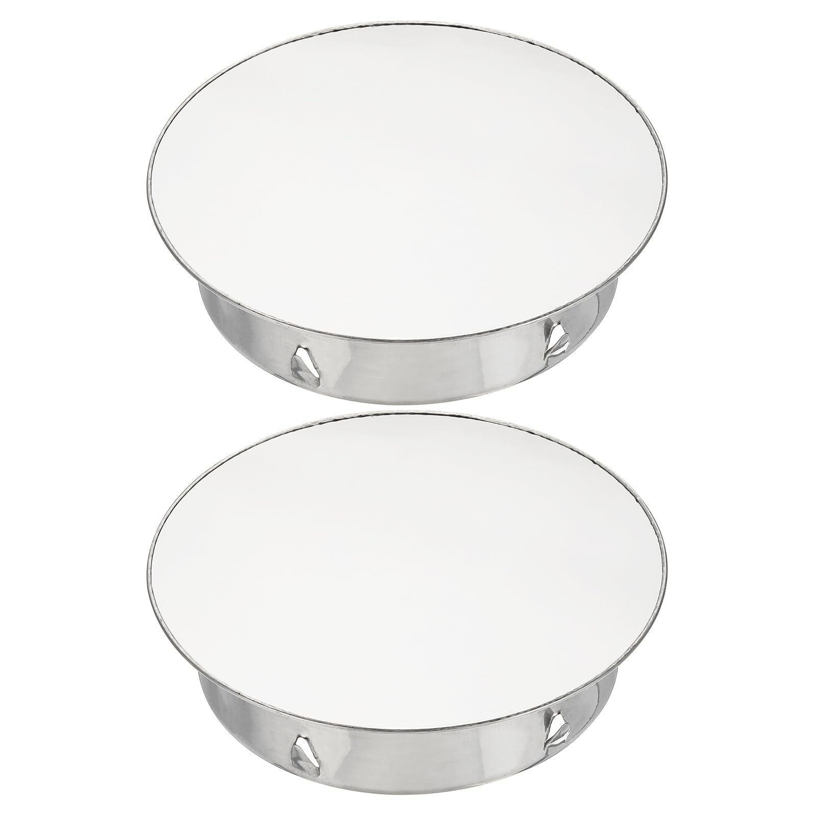 PATIKIL Chimney Hole Cap, 2 Pcs 160mm(6.3 Inch) Tightness Adjustable Round Stainless Steel Flue Hole Cover Stove Pipe Cap Pipe Cover for Kitchen Balcony Sewer, Silver Tone