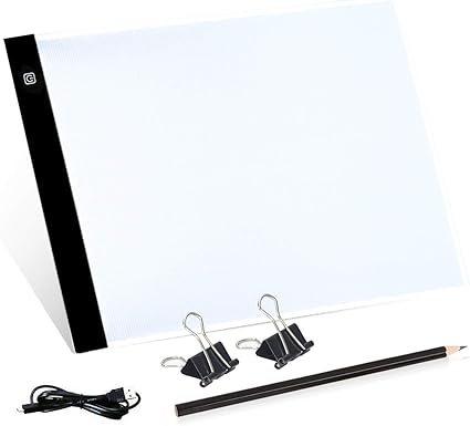 pullpritt mesa de luz de dibujo led a4 tableta de luz tablero de trazado brillo ajustable light pad ultradelgada con panel tactil inteligente y