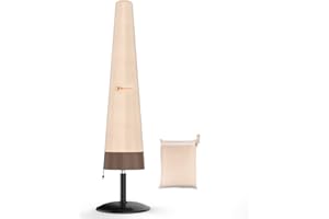 BESCOST Patio Umbrella Cover 600D Oxford Fabric, Waterproof Umbrella Cover, Anti-UV Outdoor Umbrella Cover Fits Market Umbrella 9-13 Feet