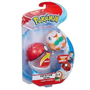 Echte Pokemon Pop Action Pokeball - Rowlet & Pokeball