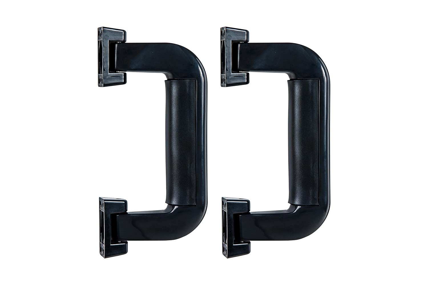 HMF 14971-02 Suitcase Handle, Plastic Carry Handle, Pack of 2, 16.5 x 7.5 cm, Black