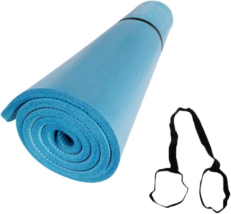 ZHENXI Anti-Slip Gymnastics Yoga Pilates Exercise Gym Mat Yoga Mat - Fitness Sport Absorb Sweat 10mm NBR Foam with Carry Strap Yoga Mat