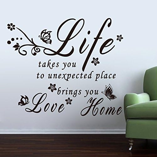 Kililaya Vinyl Wall Art Inspirational Quotes and Sayings Sticker Removable Wall Decal Graphic Paper Mural for Home Living Room Bedroom Office Room (ZY8383)