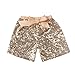 Toddler Girls Gold Sequin Shorts 24 Months Messy Code Baby Glitter Short Pants with Bow,Gold,M(1-2Y)