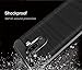 Xiaomi Pocophone F1 Case, Shockproof Brushed Rugged Anti-Drop Carbon Fiber Rubber Soft Silicone Full-Body Protective Cover for Xiaomi Pocophone F1 w/Tempered Glass Screen Protector. (Black)
