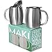 Stainless Steel Double Wall Mugs - Perfect for Coffee, Tea, Beer - Set of 2 with Bonus Lids, 14oz (420mL) (2, Stainless Steel)