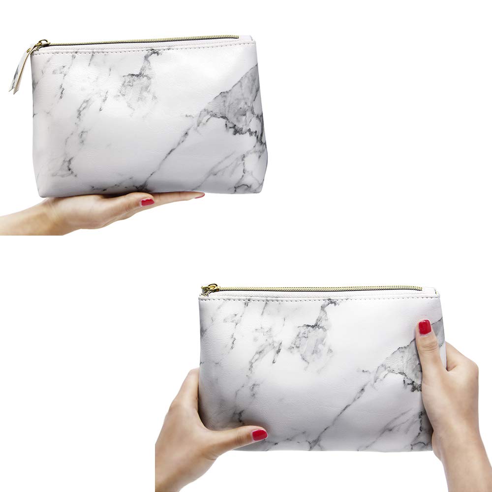 Marble Makeup Bags, LKE Cosmetic Display Cases Waterproof Marble Travel Cases Portable Makeup Bags Makeup Organizers(8.66x6.3x2.36Inches) (Marble Makeup Bags) : Beauty