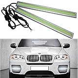 RioRand 2 pcs 6W 6000K Waterproof Aluminum High Power Xenon Slim LED Light Daytime Running Light SUV Sedan Coupe Vehicle Lamp (Crystal Bule)