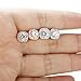 ORAZIO 2 Pairs 20G Stud Earrings for Womens Mens Ear Piercings Cubic Zirconia Halo Earrings