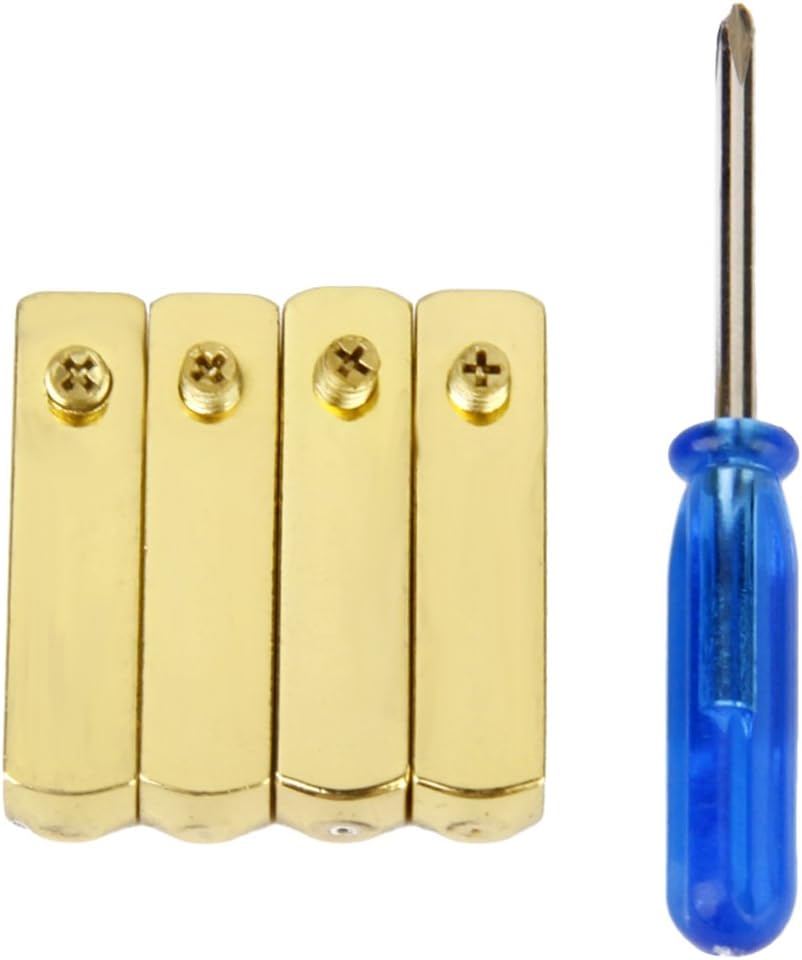 Footful Metal Aglets Screw on Shoe Lace Tips with Srewdriver 4pcs