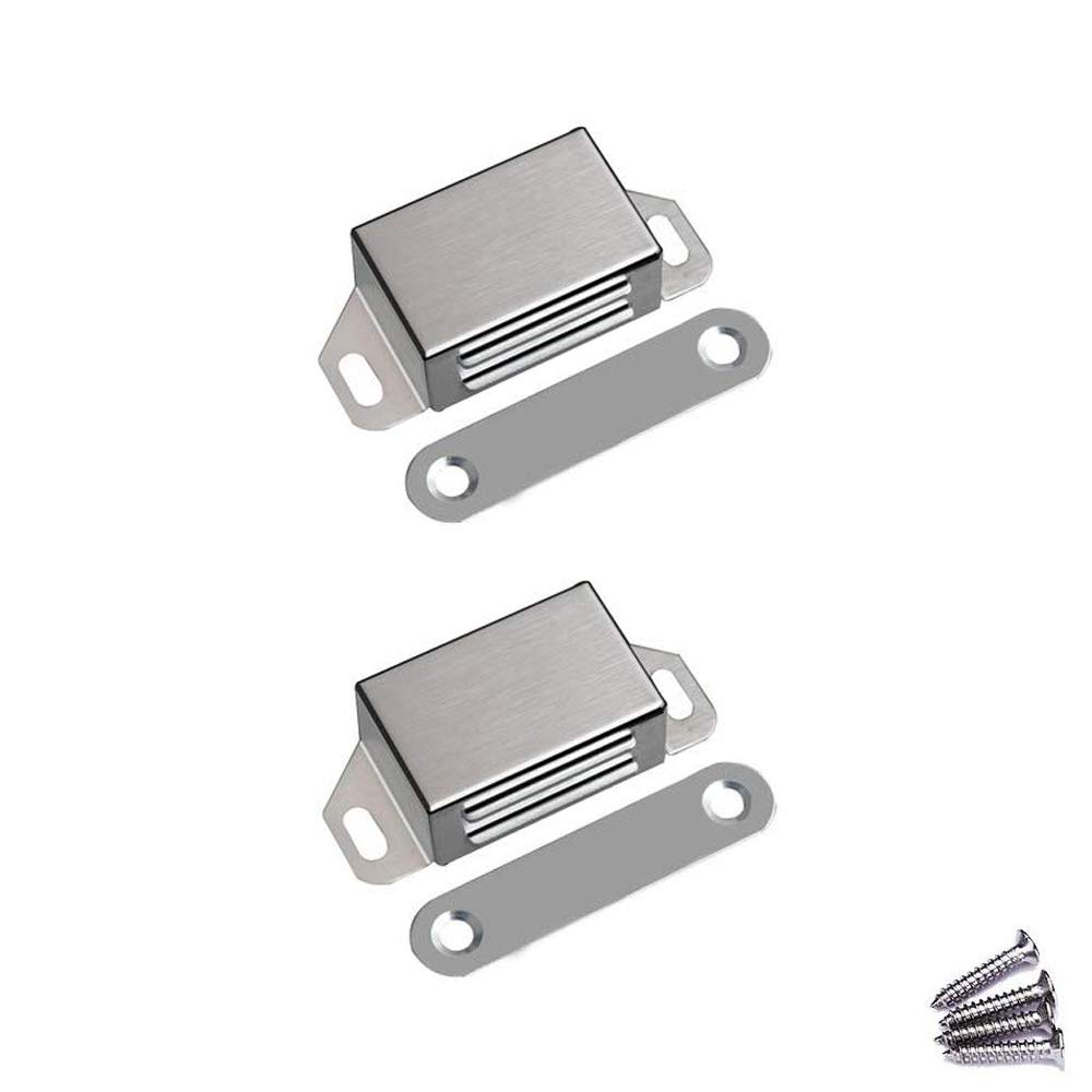 Photo 1 of WOOCH Magnetic Door Catch - 30lb High Magnetic Stainless Steel Heavy Duty Catch for Kitchen Bathroom Cupboard Wardrobe Closet Closures Cabinet Door Drawer Latch (2.1 in Silver, 2-Pack)