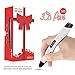 SUNLU 3D Pen, 3D Printing Drawing Printer Pen with LED Display and Stepless Speed Control Safety Low Temperature 3D Pen for Kids and Adults with Create Stencils Book,Great Gift for All Age, White