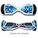 Protective Vinyl Hover Board Skins Decals for Two Wheels Scooter- Electric Scooters Stickers for Smart Bluetooth Self Balancing Scooter - Blue Daemon