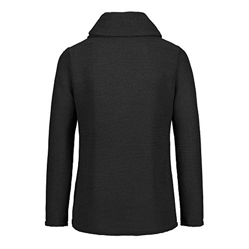 UONQD Women Long Sleeve Solid Sweatshirt Pullover Tops Blouse Shirt(XX-Large,Black) - Thumbnail 2