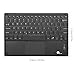 1byone Ultra-Slim Wireless Keyboard with Built-in Multi-Touch Touchpad and Rechargeable Battery for Android and Windows, Black
