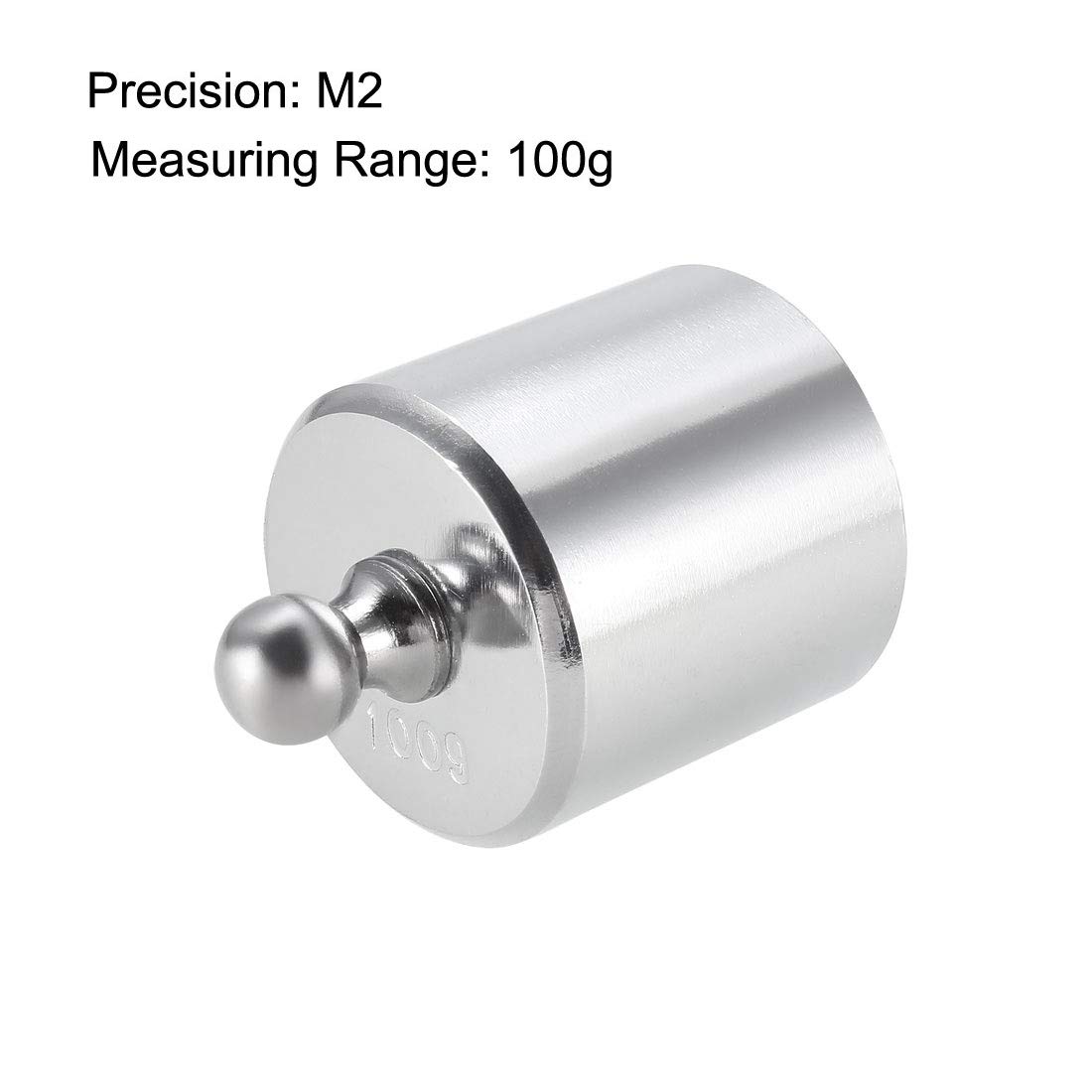 sourcing map Calibration Weight 100g M2 Precision Chrome Plated Steel for Digital Balance Scales - Image 4