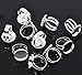 Rockin Beads Brand, Silver Plated 16.7mm Bezel Cup Ring Settings Adjustable Us 6.75 or Larger (Fit 16mm Cabochon), Sold Per Pack of 20