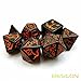 Bescon Halloween Polyhedral Dice 7pcs Set, Halloween RPG Dice Set d4 d6 d8 d10 d12 d20 d% Set of 7 Halloween Dice-DND Dice