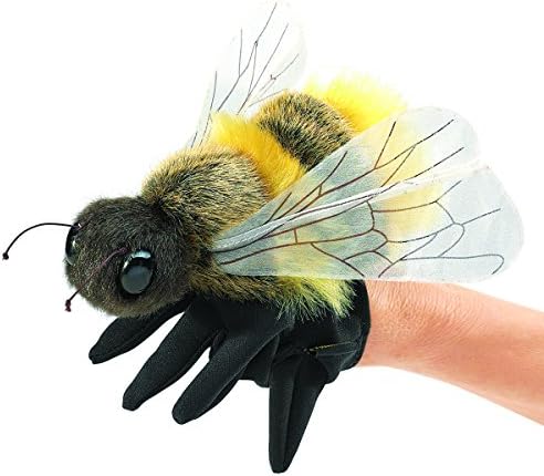 Folkmanis Honey Bee Hand Puppet, Yellow 