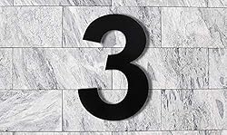 QT Modern House Number - EXTRA LARGE 10 Inch BLACK