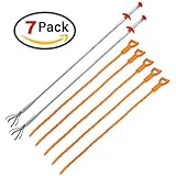 7 Pack Drain Snakes, Kungix Hair Sink and Drain Clog Cleaning Relief Remover tool, Barbed Gripper Sink Dredge Pipeline Hook Cleaner
