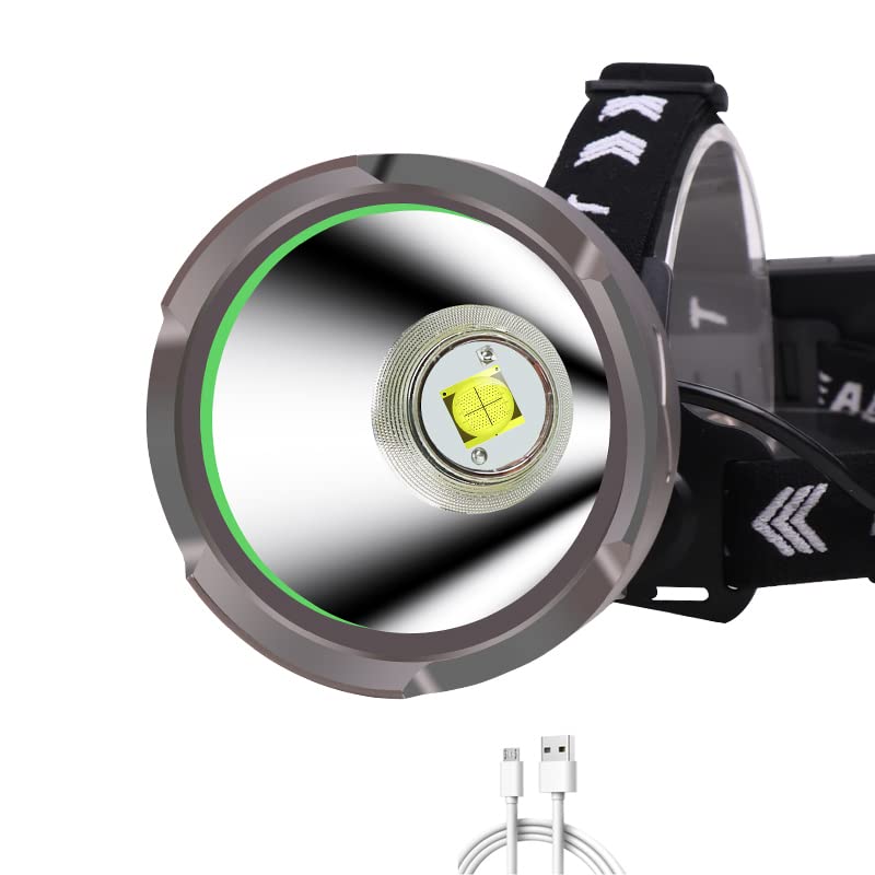 Spot Light Head Torch Rechargeable, WESLITE XHP90.2 Most Powerful Head Torches LED Super Bright 15000 Lumens Large Spotlight Head Light High Powered Headlamp for Outdoor Mining Work (Large)
