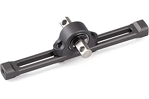 ZMHOBBY Adjustable Carrier Bearing 70mm Width Transfer Case, Aluminum Alloy CNC Machined for 1/10 RC Crawler LCG Chassis Cheater Rigs Comp Build (Gray)