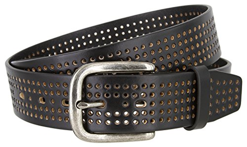 Park Hills Perforated 100% Leather Casual Golf Jean Belt 1-1/2