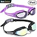 EverSport Swim Goggles, Pack of 2 Swimming Goggles, Anti Fog UV Protection Streamline Design, Soft Nose Piece, 180 Degree Vision, Triathlon Goggles Adult Men Women Youth Teens, Indoor Outdoor