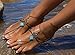 Bienvenu Barefoot Sandal Foot Jewelry Sandal Turquoise Anklet Chain Foot Bracelet 2pcs