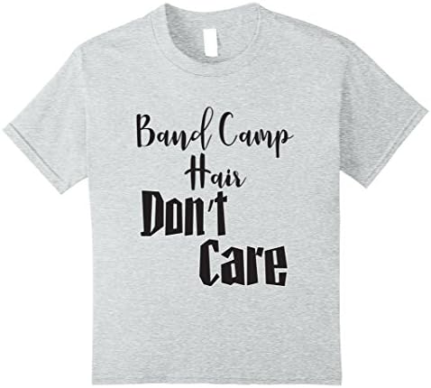 unisex-child Band Camp Hair Don't Care T-shirt 12 Heather Grey