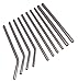 Glass Straw Holder WITH Stainless Steel Straws by plumwood & vine (Stainless Steel, 10 straw set)