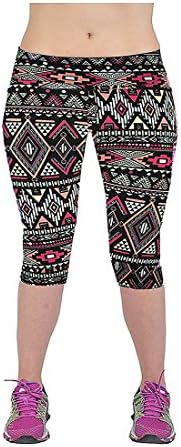 Shensee Colorful High Waist Fitness Yoga Sport Pants Printed Stretch Cropped Leggings