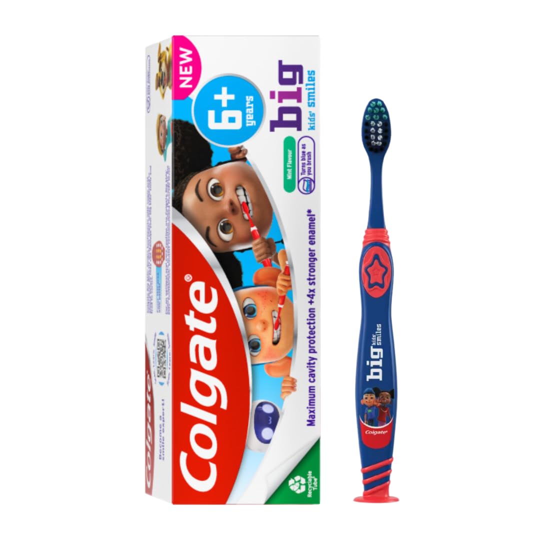 MT MHACHETOM Colgate Kids Toothbrush and Toothpaste Set, Ages 6+, Cars 2 Design, 50ml Tube