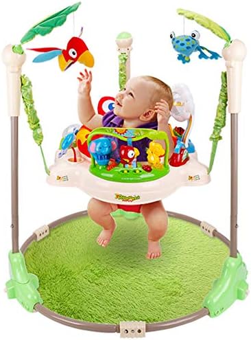 Rjwqkj ジャンパルー 赤ちゃん おもちゃ付 遊具 歩行器 日本産 バウンサー 室内遊具 フィッシャープライス 出産祝い ジム 高さ調整 レインフォレスト ベビー 贈り物 音楽