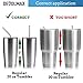 Set of 8 Stainless Steel Drinking Metal Straws 8.5