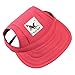 WINOMO WINOMO Pet Dog Sports Hat Pet Dog Oxford Fabric Hat Sports Baseball Cap with Ear Holes for Small Dogs - Size S (Red)