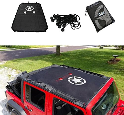 SunShade Mesh UV Protection Bikini Top Cover Net for 2007-2017 4-Door Version