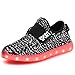 AFFINEST High Top USB Charging LED Shoes Flashing Fashion Sneakers for Kids Boots