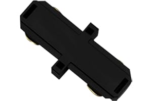 Yuemegou Black L Type Track Lighting Connectors-L-Type Single Circuit 2-Wire, Track I Connector,for Track Lighting Accessories J&L Type Track System 110V (Black I Connector)