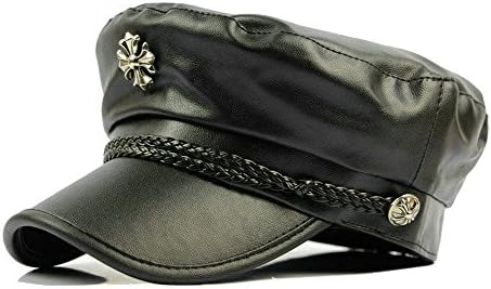 Women PU Leather Visor Beret Newsboy Hat Cap Ivy Newsboy Cap Ascot Painter Berets