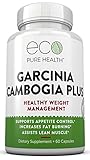 Garcinia Cambogia PLUS for Healthy Weight Management, Supports Appetite Control, Helps Increase Fat Burning, Assists Lean Muscles, 60 Capsules by Eco Pure Health