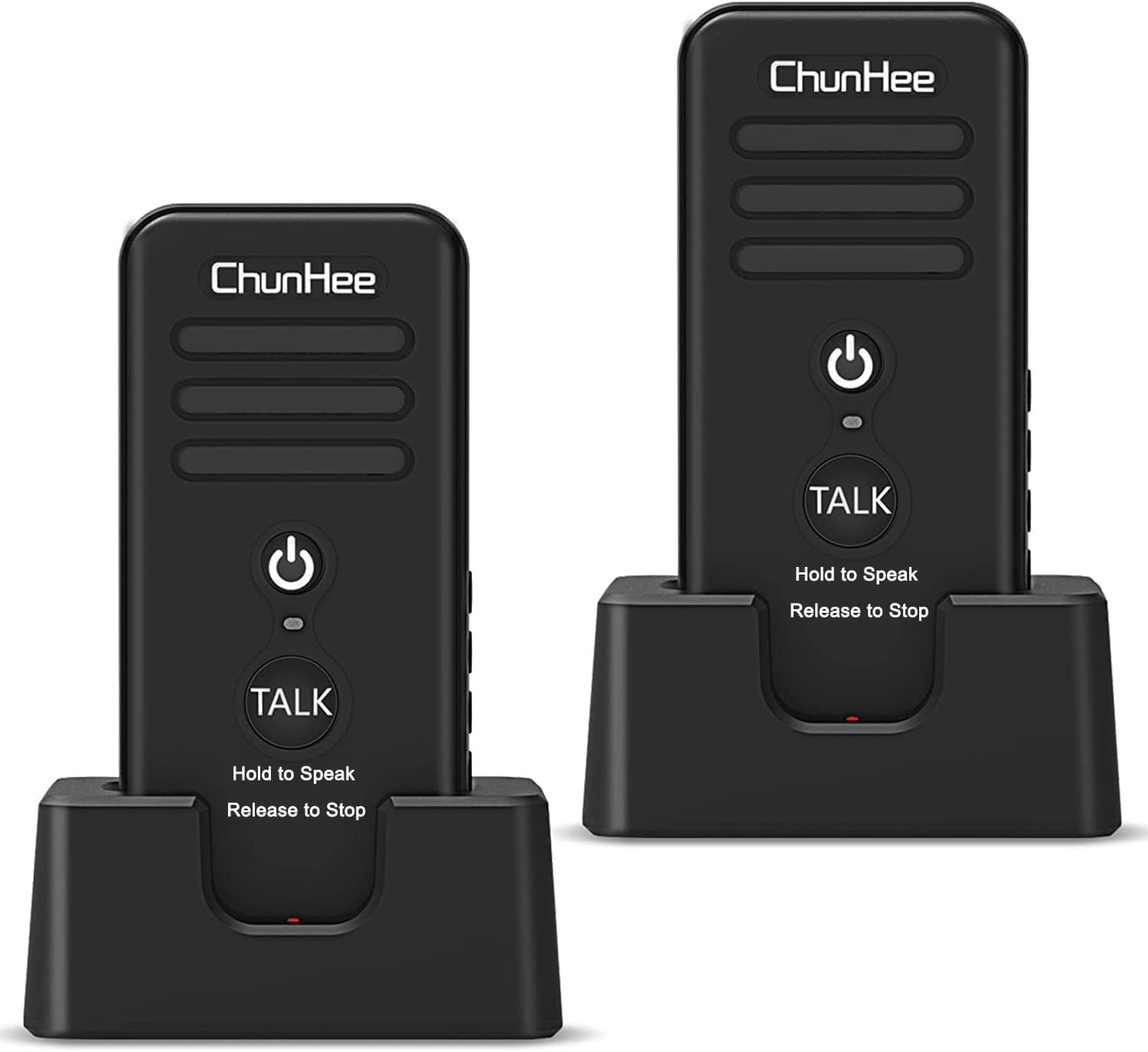 ChunHee Wireless Intercom System for Home/Office, Room to Room Intercom Communication for Elderly, Two-Way Talk Security System 3000ft/1000m, 2500mAh, 16 Channel, 2W, 4 Volume