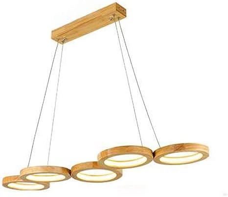 Led Pendelleuchte Modern 5 Ring Holz Hangeleuchte Esszimmer Hangelampe Kreative Kronleuchter Luxus Esstisch Lampe Personlichkeit Wohnzimmer Pendellampe L90cm 60w 4200 Lm Warmes Licht 3000k Amazon De Beleuchtung