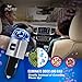Car Air Purifier 3in1 Premium Stainless Steel Air Filter Ionizer w/Dual USB Quick Charge 3.0 USB-Eliminate Allergens Odor Smell, Smoke, Pets, Pollen Mold Bacteria w/Anti-Microbial Deodorizer (Silver)