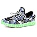 Green Hope-Rise Field LED Flashing Sneakers Light Up Sport Shoes for Boys Girls DQ588