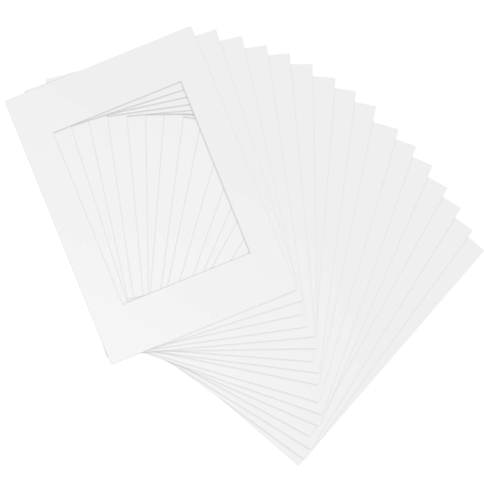 PINGEUI 20 PCS A3 Size Picture Mounts, Picture Mount Card Picture Frame Surround Card for A4 Picture Posters, Paintings, Photo Work