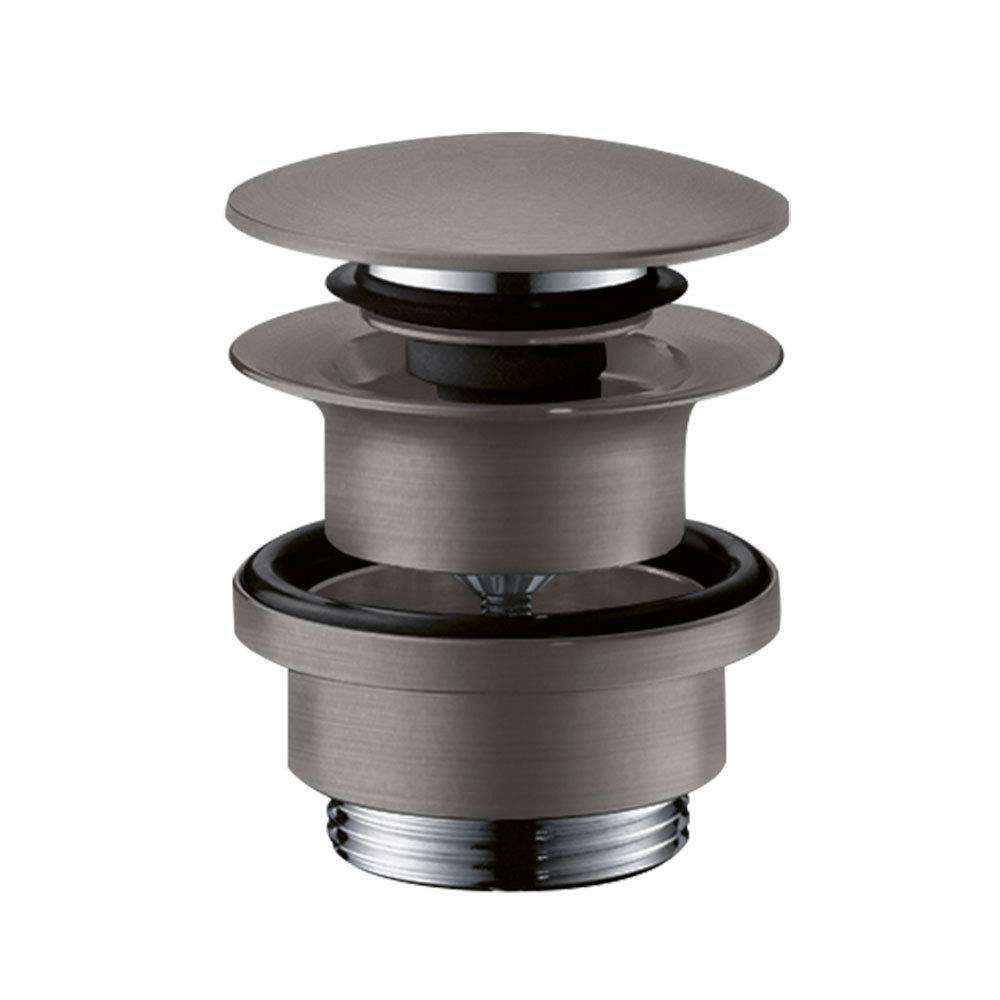 hansgrohe Push-Open Drain Fitting for Washbasin and Bidet Mixer Tap Brushed Black Chrome