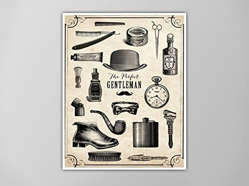 His and Hers Art Prints, The Perfect Gentleman, Valentines Day Gift, Man Print, Art for Men, His Art Print, His and Hers Etiquette Poster